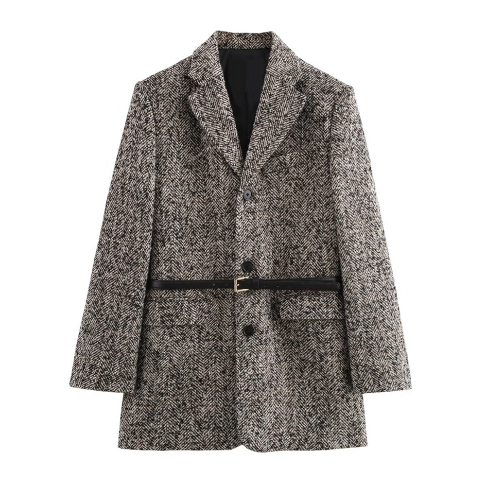 LUX – Statement-Blazer mit Taillengürtel